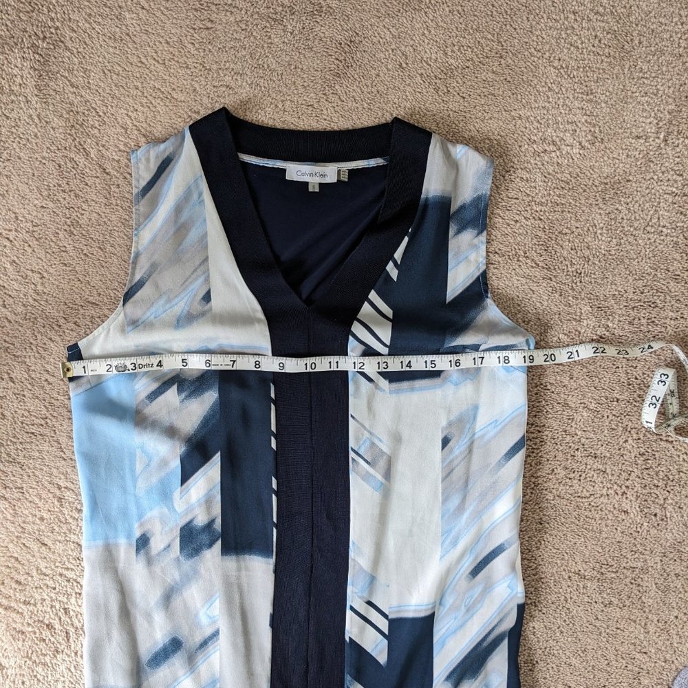 Calvin Klein - blue geometric dress - Picture 7 of 8